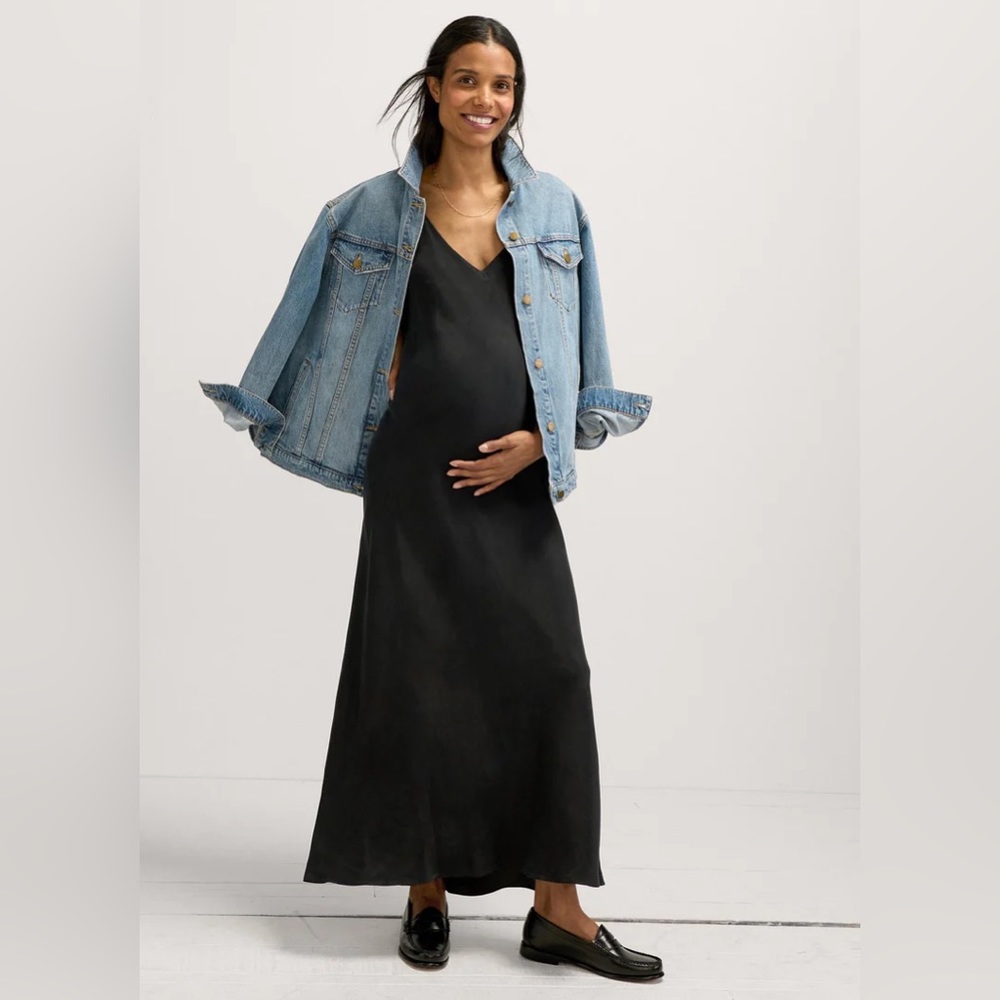 Hatch The Ricky Slip Dress in Black